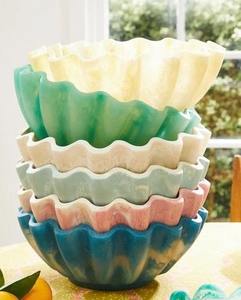 High Quality Multicolor Resin Fruit Bowl Unique Handmade Modern Design Tableware with Customizable Logo BPA Free - Product Image 2