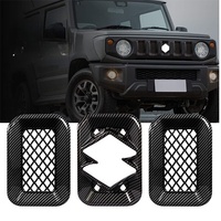 LUMA ABS Chrome Carbon Fiber Front Grill Insert Trim pour 2018 + Suzuki Jimny Sierra JB64 JB74 Plastic Decoration Accessories