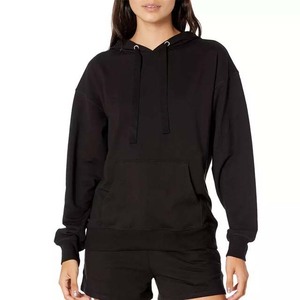 Sweats à capuche thermiques pour femmes sur mesure de haute qualité Meilleure vente Couleur noire Respirant Logo personnalisé Broderie Imprimer Femme Hoodie - Product Image 1