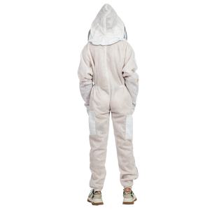 Traje apícola con velo de esgrima, malla ventilada de 3 capas, puños elásticos, cremallera frontal, rodillas reforzadas - Product Image 6