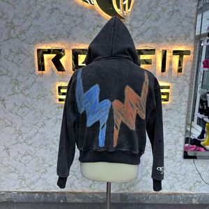 Prix réglable Tendance Style Le Plus Demandé Numérique Imprimé Polaire Fermeture Éclair À Capuche Solide 100% Coton Respirant Unisexe Hoodies - Product Image 5