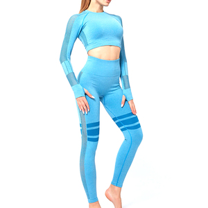 ชุดฟิตเนส2ชิ้นสำหรับผู้หญิงชุดโยคะฟิตเนสขนาดพลัส - Product Image 1