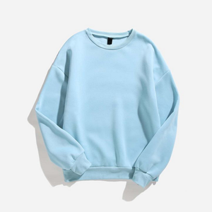 Sudadera OEM de algodón blanco de alta calidad para hombre, capucha de invierno personalizada, felpa lisa, cuello redondo de gran tamaño, estilo largo informal - Product Image 5