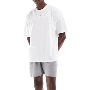 เซ็ตเสื้อยืดและกางเกงขาสั้นผ้าฝ้าย100% 250น้ำหนักเบาพิมพ์โลโก้ได้ตามต้องการฤดูร้อน - Product Image 2