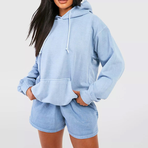 Conjunto Deportivo de Dos Piezas con Sudadera con Capucha para Mujer, Logotipo Personalizado, Manga Larga, Conjunto Deportivo Moderno, Ropa Deportiva Informal al por Mayor - Product Image 1