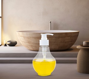 Bouteille Pompe Distributeur de Savon en Plastique |   Flacon de lotion pour les mains, désinfectant, rechargeable, facile à nettoyer, écologique, pour salle de bain, cuisine - Product Image 3