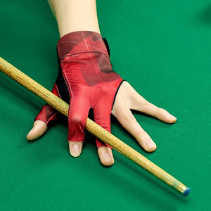 High Quality Snooker <b>Gloves</b> Breathable Polyester Spandex Fabric Comfortable Fit Custom Logo Available for Men and Women - Product Image 4