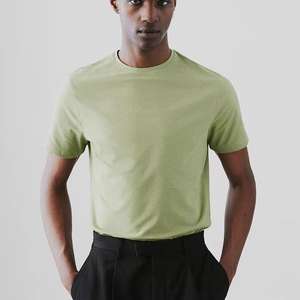 Camiseta de manga corta con cuello redondo para hombre, 100% algodón, secado rápido, duradero, diseño personalizado, Color sólido, 200 gramos, ropa para exteriores, en blanco, 200 gramos - Product Image 1