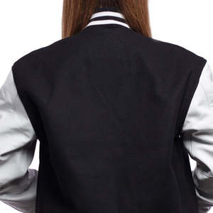 Chaqueta universitaria de moda para mujer, logotipo bordado personalizado, ropa deportiva informal OEM ODM, chaqueta de béisbol de lana, estilo Otoño Invierno - Product Image 6