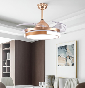 Ventilador De Techo retráctil Con Luz Led, Ventilador De Techo retráctil Invisible moderno con luz Led, Ventilador para Techo - Product Image 2