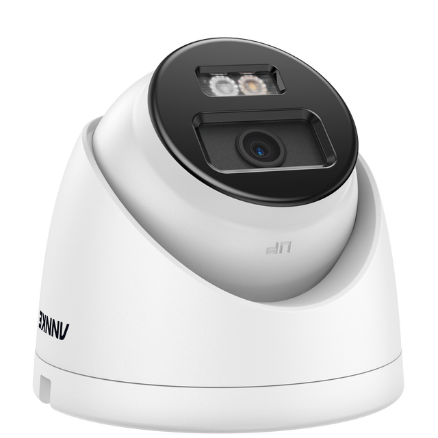 ANNKE 12MP PoE IP Turret Security Camera AI Detection & Smart Dual Light & Microphone SD Card Slot 512GB Outdoor CCTV Camera