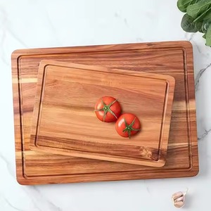Venta al por mayor tabla de cortar de madera de caucho natural con ranura de jugo para utensilios de cocina - Product Image 5