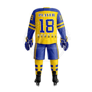 Uniforme de Hockey sobre Hielo Duradero, 100% Poliéster, Cómodo, Ajuste Holgado, Hecho en Pakistán, Servicio OEM, Conjuntos Personalizados para Equipos - Product Image 3