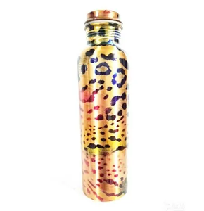 Bouteille d'eau en cuivre ayurvédique 1000ml bouteille sans joint étanche fournisseur en gros bouteille d'eau en cuivre imprimé - Product Image 2