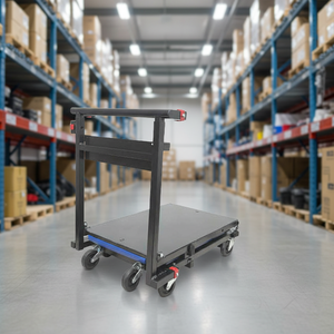 Chariot pliable 2-en-1 ITA Tools avec siège roulant, extension réglable et capacité de charge de 227 kg/500 lb - Product Image 1