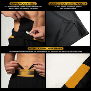 Shorts de MMA personnalisés avec logo, taille sur mesure, solides, de haute qualité, sportifs, écologiques, confortables, respirants, vente en gros, design personnalisé - Product Image 6