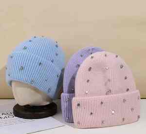 Custom Rhinestone Beanie Customise Warm Winter <b>Caps</b> For Men & Women <b>Personalised</b> Unisex Logo Knit Beanie Hat - Product Image 6
