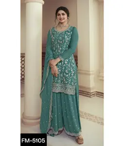 En güzel kadınlar giymek son tasarımcı Salwar Kameez takım ağır nakış iş parti elbise pakistan ve hint tarzı elbise
