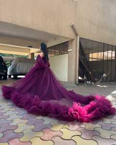 Vente flash Robes de mariée sur mesure modernes de style robe de bal, haute couture d'été, respirantes, en dentelle, avec décoration en cristal, prix bas, vente de robes - Product Image 6