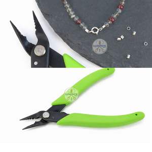 Mini pince à bec long en acier inoxydable légère de 5,5 pouces pour la fabrication de bijoux, pince à bec fin pour la perlage - Product Image 6