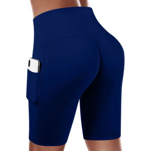 Short de Yoga personnalisé de haute qualité sans couture en spandex/nylon taille élastique motif solide 260g poids du tissu pour Fitness Gym - Product Image 3