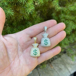 Pendentif en diamant de style vintage pour hommes en argent 925 et plaqué or 18 carats Bijoux de mode pour vêtements de fête - Product Image 1