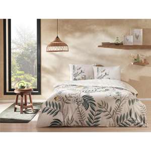 Liana Beige Double Ranforce Ensemble de housse de couette Premium Confort et style - Product Image 1