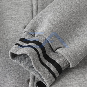 Veste de survêtement pour homme confortable et chaude pour l'hiver, col montant, logo frontal, respirante, écologique, de haute qualité, coupe-vent en coton - Product Image 6