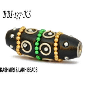 Perles de Cachemire faites à la main, durables et colorées, parfaites pour la fabrication de bijoux et d'artisanat, provenant d'Inde. - Product Image 1