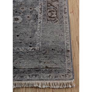 Viscaya Grey & <b>Black</b> Hand Knotted Afghan Wool <b>Rug</b> Medallion Pattern 9x12 Living Room Carpet for Teen Home Decorations - Product Image 4