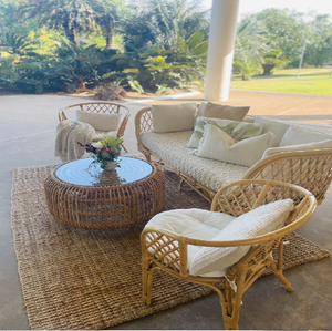 <b>White</b> rattan daybed, cane back, classic painted wood, green velvet <b>cushion</b>, modern elegant furniture, available at wholesale - Product Image 3