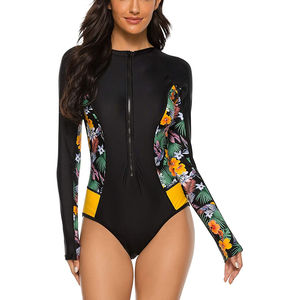 Traje de baño de manga larga con protección solar UV para mujer - Product Image 2