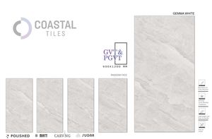 กระเบื้องพอร์ซเลนขนาด 600x1200 มม. สำหรับภายในและภายนอกอาคาร หนา 9 มม. ป้องกันการแตก ทนต่อความเย็น ทนทาน หลากหลายรูปแบบผิวผิวสัมผัส - Product Image 5