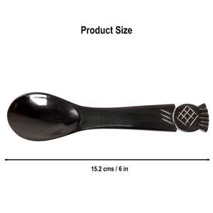Juego de cucharas pulidas de cuerno de búfalo hechas a mano, cuchara de postre de cuerno de vaca duradera para té/café, cucharas de cuerno elegantes - Product Image 3