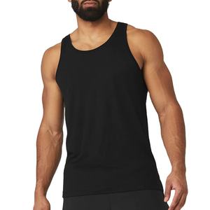 Débardeurs noirs personnalisés de haute qualité pour la gym, débardeurs sans manches avec logo personnalisé, débardeurs unis tendance pour l'été - Product Image 1