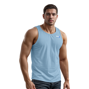 Factory Direct 2025 Custom <b>Men</b> Tank Top 100% Cotton Quick Dry Breathable Gym Vest OEM ODM Manufacturer - Product Image 6
