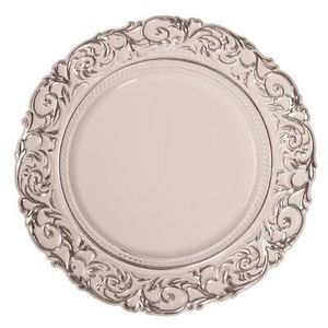 Elegante Plato de Presentación Metálico con Borde, Accesorio de Diseño para Cenas de Lujo, Fiestas, Bodas y Servicios de Catering - Product Image 4