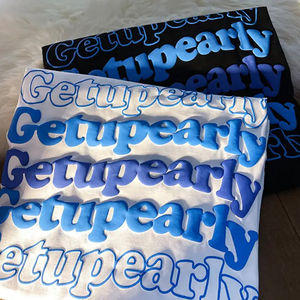 Unisex 100% algodón para Puff estampado Camisetas De Hombre con bordado personalizado 3D mangas liso marca de moda para hombres - Product Image 6