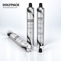 Tube pliable en aluminium personnalisé D30X200mmH pour crème colorante capillaire, pâte, lotion et produits de soin de la peau