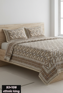 Premium <b>King</b> <b>Size</b> 100% Cotton <b>Bed</b> <b>Sheet</b> 93x108 Nonwoven Fabric Wrinkle Resistant Moisture-Absorbent Brown Stripes - Product Image 3