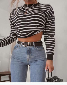 Logo personnalisé à la mode été femmes Crop Tops décontracté Sexy femmes respirant Crop Top - Product Image 2
