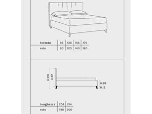 Cama Tapizada Moderna y Minimalista con Almacenamiento, con Cabecera Sofisticada, Diseño Elegante en Tela Premium y Cuero Ecológico - Product Image 3