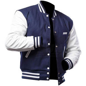 Chaqueta de Invierno de Manga Larga con Diseño Moderno, 100% Algodón, Cuello Alto, Chaqueta Universitaria Personalizada para Hombre con Logotipo Frontal - Product Image 5