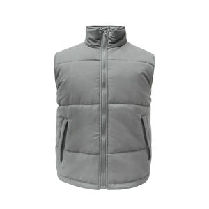 Chaqueta informal de invierno para hombre con diseño OEM, chaleco vaquero sin mangas con chaleco de malla, chaqueta acolchada de uso general - Product Image 4