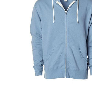 Sweat-shirts à capuche zippés pour hommes, style décontracté d'hiver, coupe régulière, manches régulières, couleur unie, personnalisables OEM, vente en gros - Product Image 4