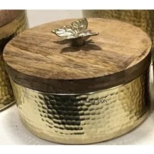 Casserole Chapati en bois et métal de qualité supérieure à finition antique avec couvercle hermétique ultra-moderne à verrouillage thermique pour conserver la fraîcheur - Product Image 6