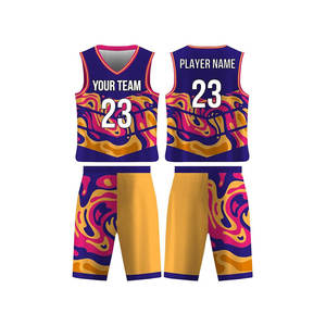 Kits d'uniformes de basket-ball personnalisés professionnels impression par sublimation tissu à séchage rapide durable OEM de vêtements de sport d'équipe confortables - Product Image 3