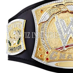 Cinturones de campeonato personalizados profesionales de alta calidad para torneos de boxeo de lucha de cuero hechos en Pakistán - Product Image 3