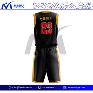 Ensemble d'uniformes de basket-ball sublimés personnalisés pour hommes short en jersey professionnel évacuant l'humidité imprimé d'équipe de grande taille respirant - Product Image 3