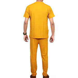 Pantalones y camisetas transpirables de manga corta color liso último diseño ropa informal a la venta - Product Image 3